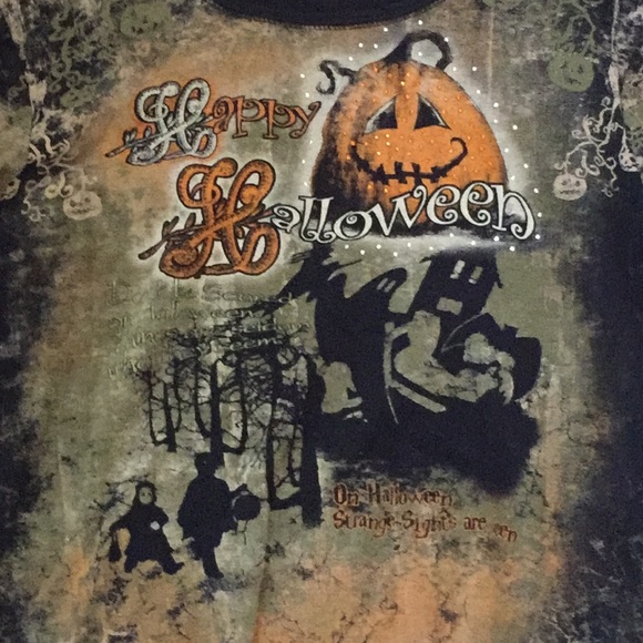Happy Halloween Top Cactus Bay Bling L Large M Med - Picture 2 of 12